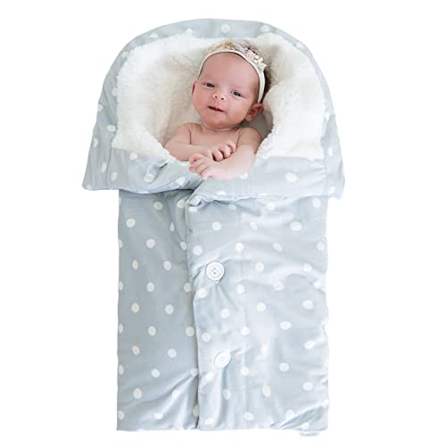 The Swaddle Blanket - White Dots - Sleep Swaddle Blankets For Baby Boy & Girl - Infant Sleep Sack 0-3 Months - Newborn Wrap - Newborn Essentials For Baby