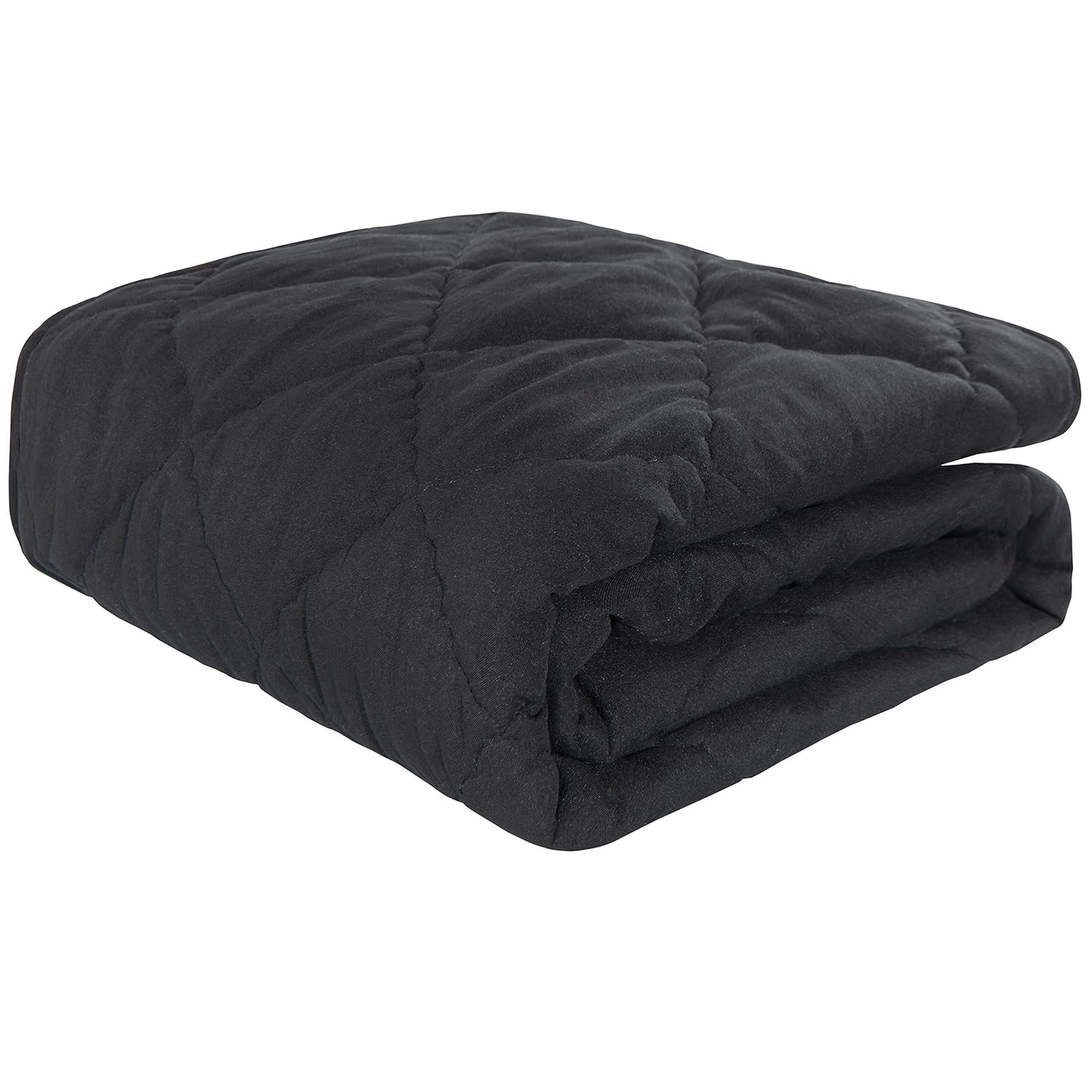 NTBAY Down Alternative Oversized Toddler Comforter, Super Soft and Warm Solid Color Baby Crib Quilted Blanket, 43x60 inches, Black