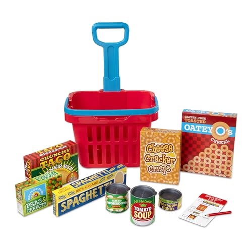 Melissa & Doug Fill and Roll Grocery Basket Play Set