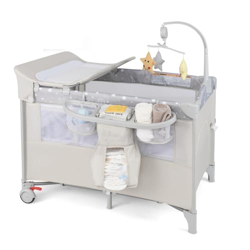 BABY JOY 5-in-1 Pack and Play (Beige)