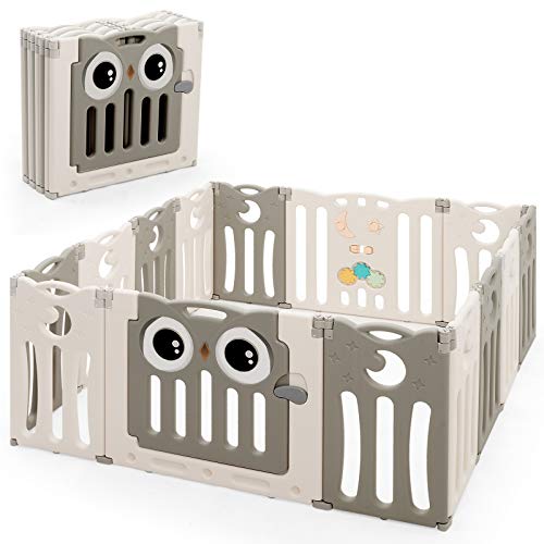 Costzon Foldable Baby Playpen (Beige)