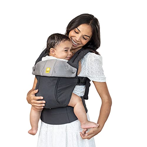 LILLEbaby Complete All Seasons Ergonomic 6-in-1 Baby Carrier Infant to Toddler with Lumbar Support (7-45 Pounds), 360 Degree Baby Wearing & Multi-Position, Inward & Outward Facing (Charcoal & Silver)