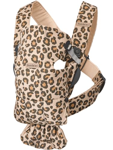 BabyBjorn Baby Carrier Mini, Cotton, Beige/Leopard