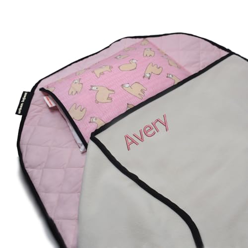 Personalized Tot Cot Kids Nap Mat - Toddler Preschool Daycare Bedding Cover with Blanket and Pillow - Ages 2 Yrs to 5 Yrs