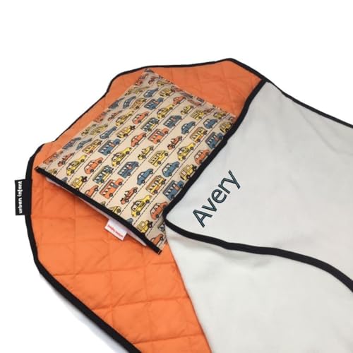 Personalized Tot Cot Kids Nap Mat - Toddler Preschool Daycare Bedding Cover with Blanket and Pillow - Ages 2 Yrs to 5 Yrs