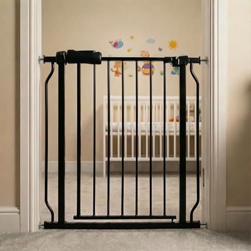 Vothco Walk Through Baby & Dog Gate (Black)