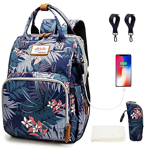Floral Diaper Bag Backpack (Flower Pattern)