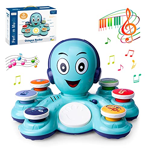 Baby Musical Toys for Toddlers, Octopus Music Toys, Preschooler Musical Educational Instruments Toy for Baby, Birthday Toys for Girls Boys