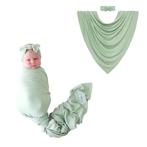 Posh Peanut Viscose Bamboo Swaddle (Sage)