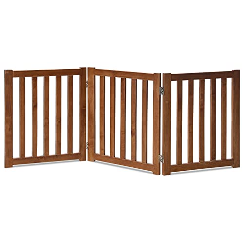 LZRS 3-Panel Wooden Free Standing Foldable Gate