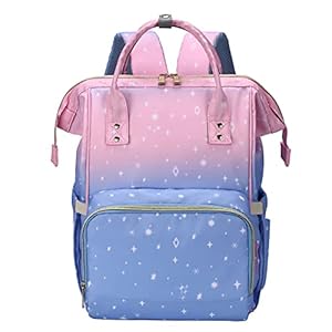 Sowaovut Diaper Bag Backpack, Upgraded Multifunction Diaper Bags for Mom, Waterproof Baby Bag Color Floral Durable Travel Maternity Backpacks for Women Moms Dads (Blue)