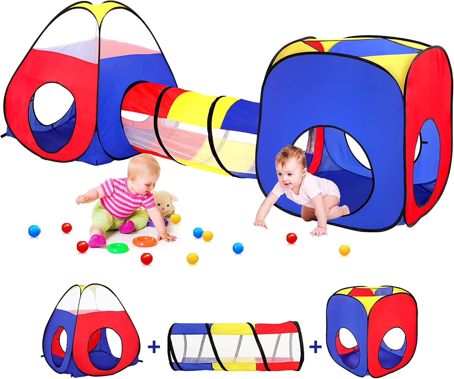3-in-1 Kids Pop-Up Tent