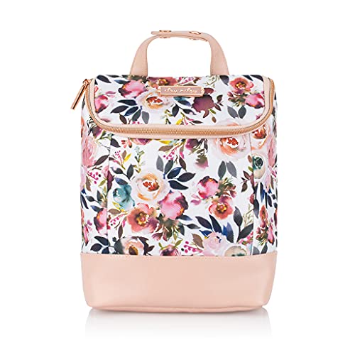 Itzy Ritzy Insulated Bottle Bag  Keeps Bottles Warm or Cool - Holds 3 Bottles & Features Interior Pocket for Ice Pack (Not Included), Blush Floral
