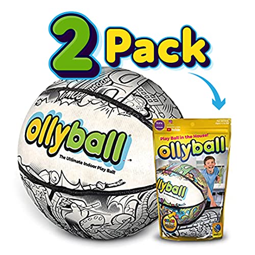 Ollyball - The Ultimate Indoor Play Ball for Kids and Parents!... (Eco Pak Two Pack)