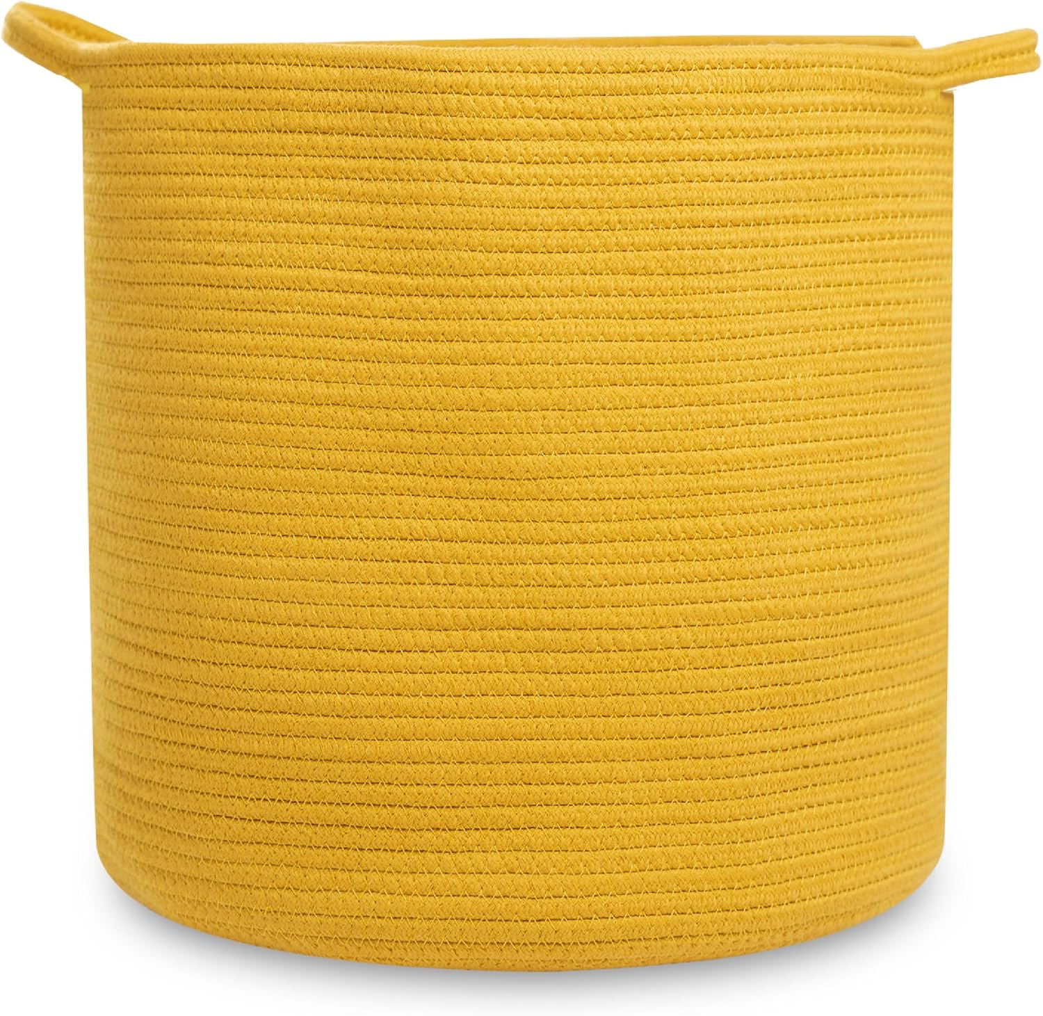 Natemia Large Storage Basket (15" x 15" x 14") - Woven Baskets for Storage, Baby Storage Basket and Toy Organizer, Blanket Basket, Perfect Baby Registry Gift, Rope Baskets for Storage, Basket Storage