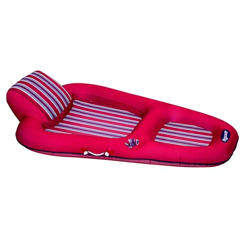 Aqua Luxury Water Pool Lounge  Extra Large  Inflatable Pool Floats for Adults with Headrest, Backrest, Footrest & Cupholder  Multiple Colors/Styles