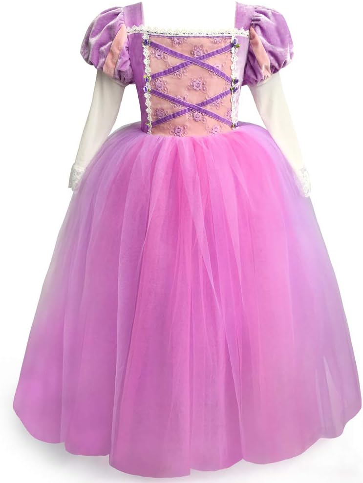 Princess Belle Dress up Halloween Fairy Costume for Toddler Girls, Yellow