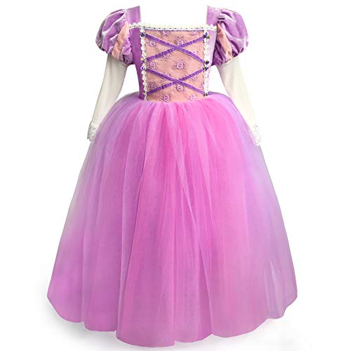Princess Belle Dress up Halloween Fairy Costume for Toddler Girls, Special Occasion Dresses Birthday Party, Yellow