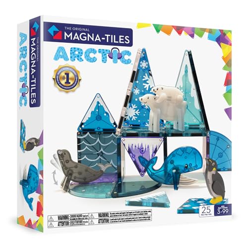 MAGNA-TILES Arctic Animals 25-Piece Magnetic Construction Set, The ORIGINAL Magnetic Building Brand