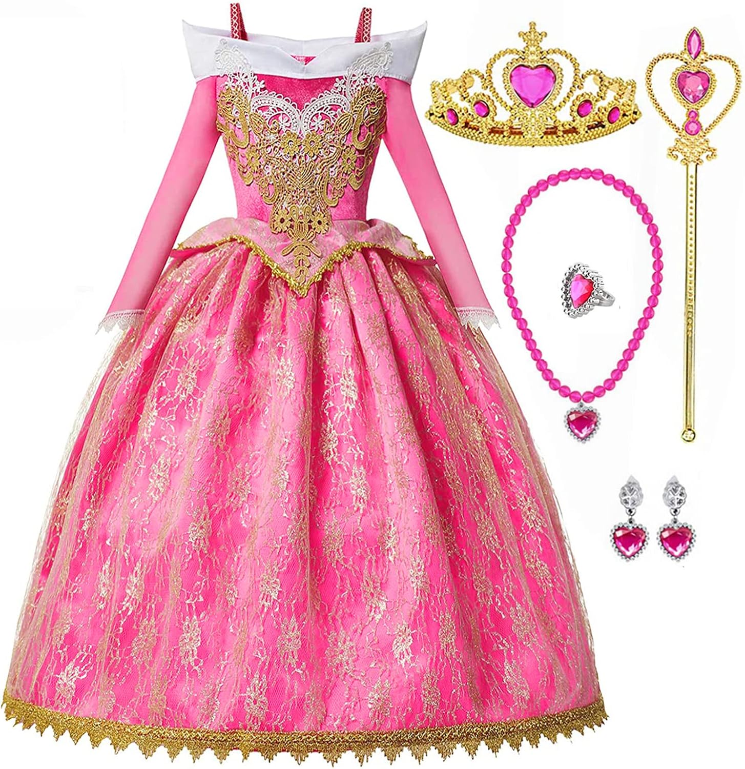 Princess Belle Dress up Halloween Fairy Costume for Toddler Girls, Special Occasion Dresses Birthday Party, Yellow