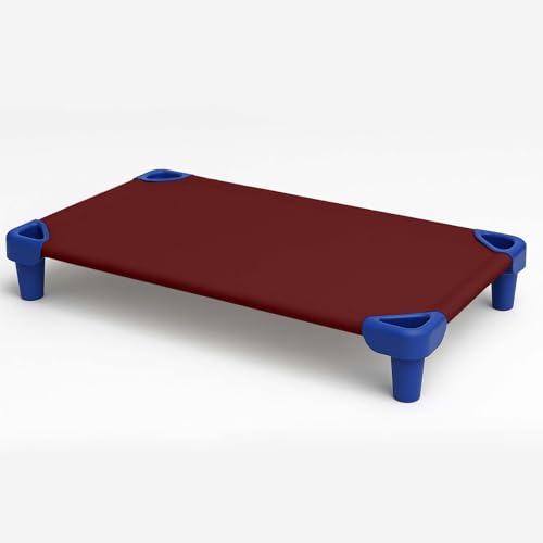 KRISHNA Daycare Cot Sheets for Toddler and Preschool with Corner Elastic Loops, Soft & Comfortable Brushed Microfiber Crib Sheet Kids Naptime, 23" x 55", Pack of 12, Burgundy