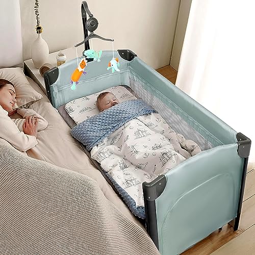 JOYMOR 3 in 1 Baby Bedside Bassinet