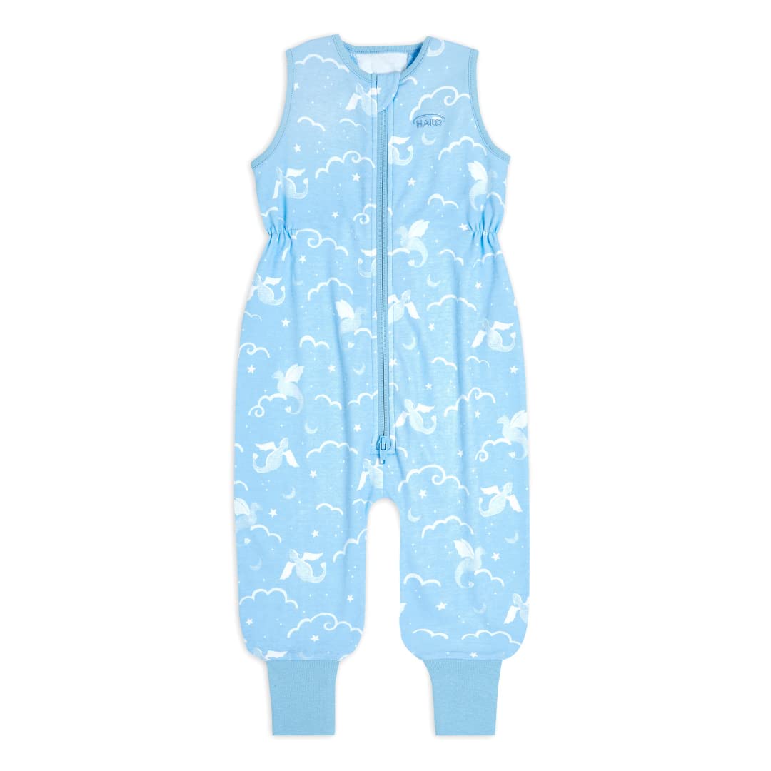 HALO Sleepsack Toddler Sleeping Bag, 100% Cotton Wearable Blanket, TOG 0.5, Dragons, 12-24M