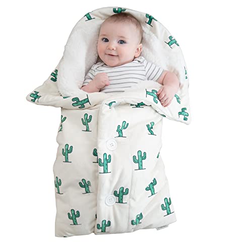 The Swaddle Blanket - Green Cactus - Sleep Swaddle Blankets For Baby Boy & Girl - Infant Sleep Sack 0-3 Months - Newborn Wrap - Newborn Essentials For Baby