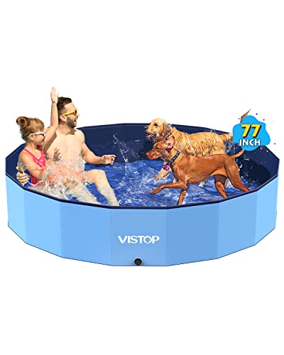 VISTOP Jumbo Foldable Dog Pool (77")
