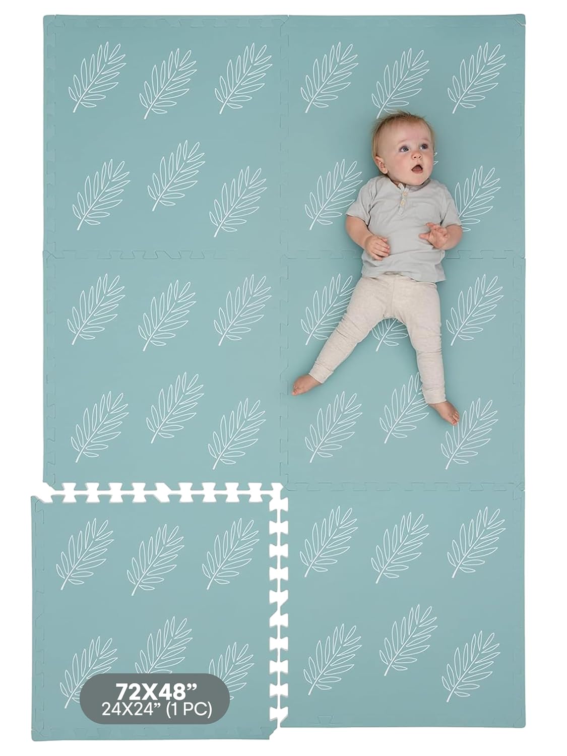 Childlike Behavior Baby Play Mat (Leaves)