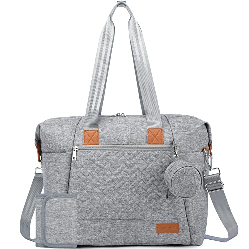 LOVEVOOK Diaper Bag Tote, Large Baby Diaper Bag Waterproof Travel Diaper Tote with Changing Pad