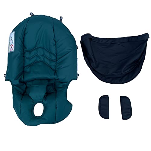 Changing Washing Kit,Canopy Sunshade Cover,Compatible with Car Seat Doona Strollers (Black&Green)