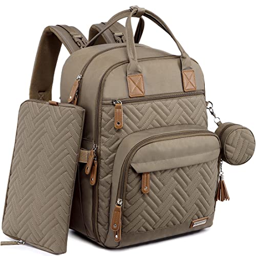 iniuniu Diaper Bag Backpack, 4 in 1 kit Large Unisex Baby Bags for Boys Girls, Waterproof Travel Back Pack with Diaper Pouch