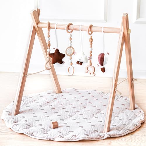 Avrsol Wooden Play Gym with Mat