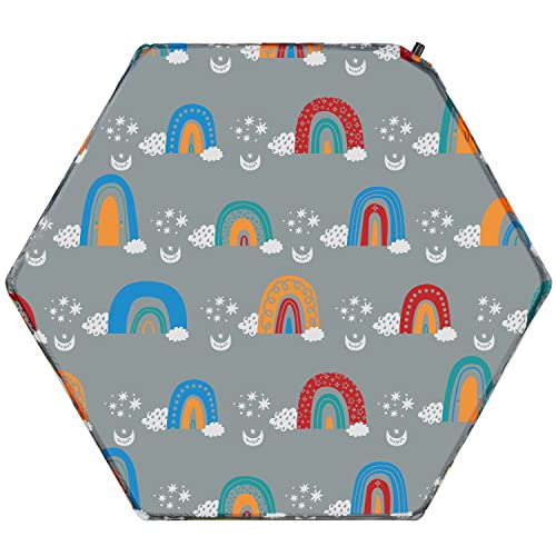 Hexagon Playpen Mat (Rainbow)