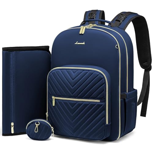 LOVEVOOK Quilted Diaper Bag (Blue)
