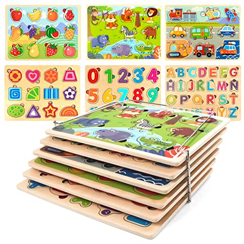 WOOD CITY Toddler Puzzles 6-Pack
