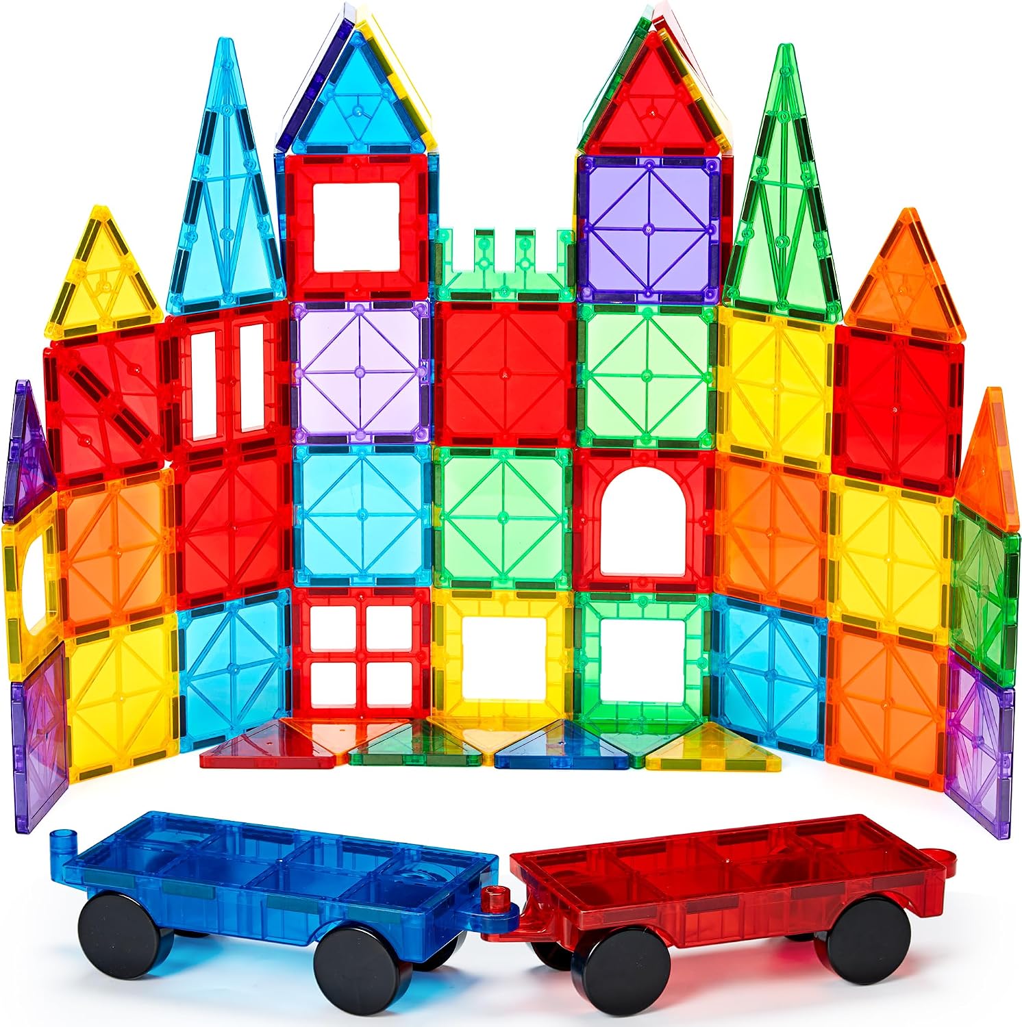 FNJO 100PCS Magnetic Tiles