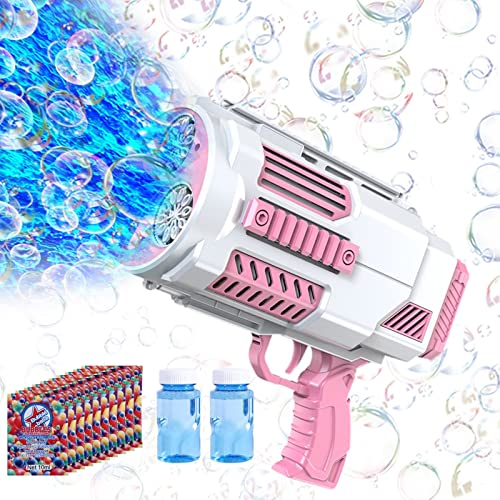 Bubble Machine Automatic Bubble Gun, Summer Beach Bubbles Blower Outdoor Kids Toys (No Dip)