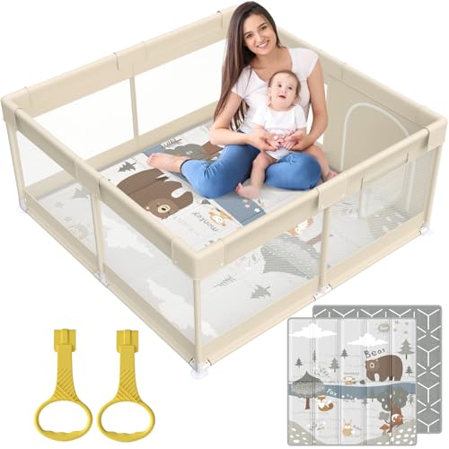 Fodoss Baby Playpen with Mat