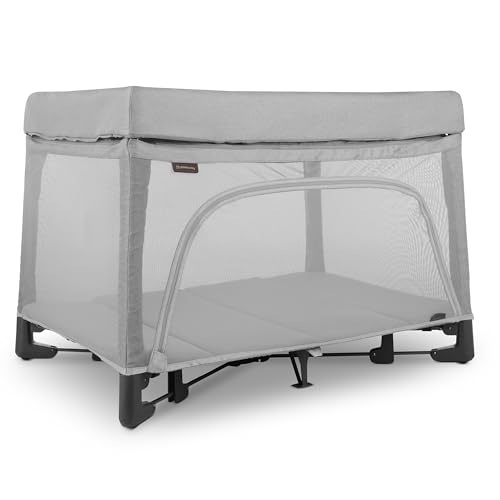 UPPAbaby Remi Playard | Deluxe 3-in-1 Portable Playard, Bedside Bassinet + Travel Crib| Mesh Bassinet, Mattress, Organic Cotton Mattress Cover + Storage Bag Included | Stella (Grey Brushed Melange)