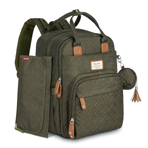 RUVALINO Diaper Bag Backpack (Olive Green)