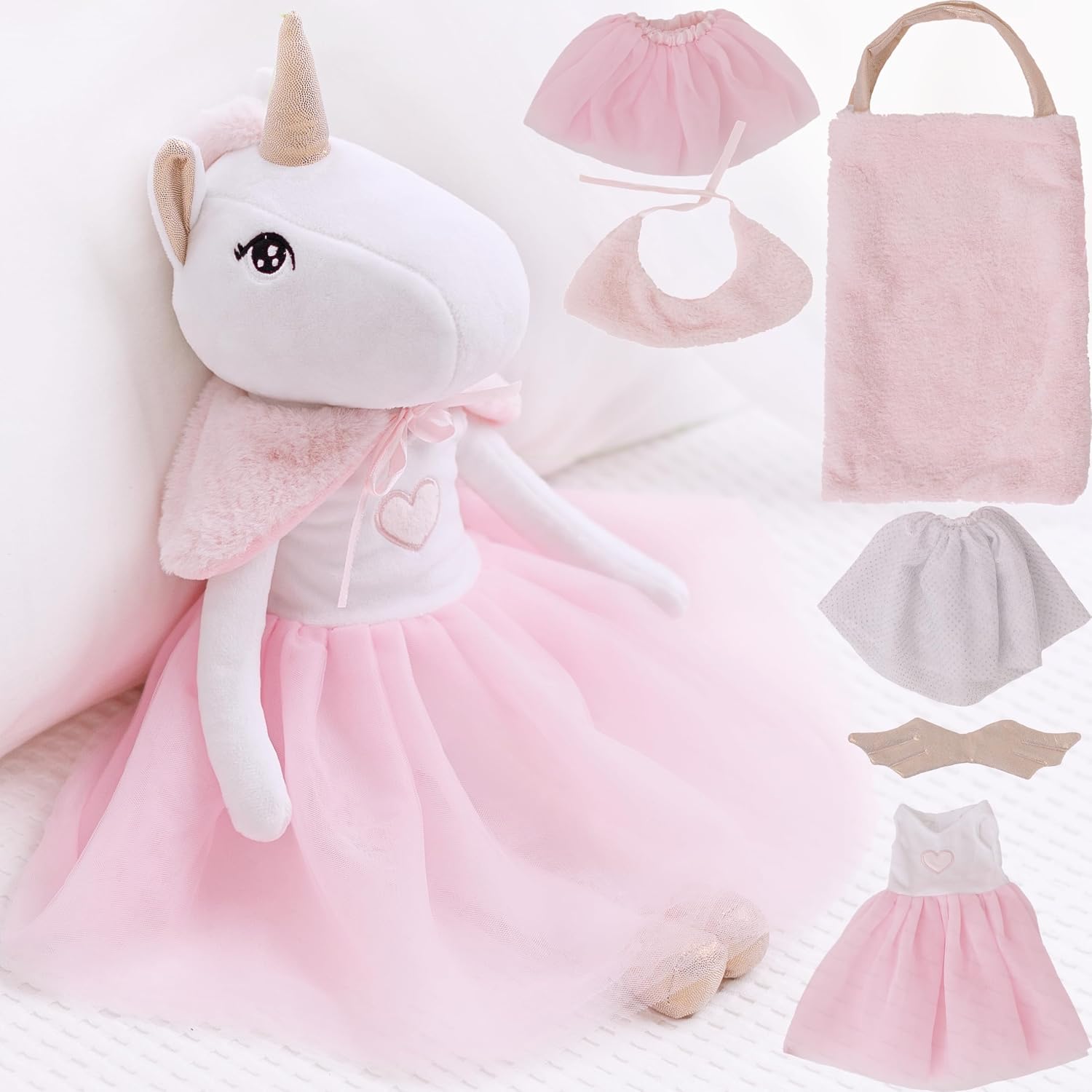 Perfectto Ballerina Unicorn Doll Set