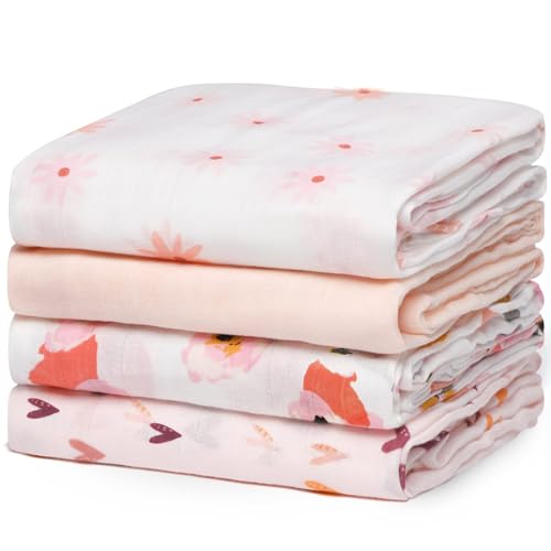 Momcozy Muslin Swaddle 4-pack