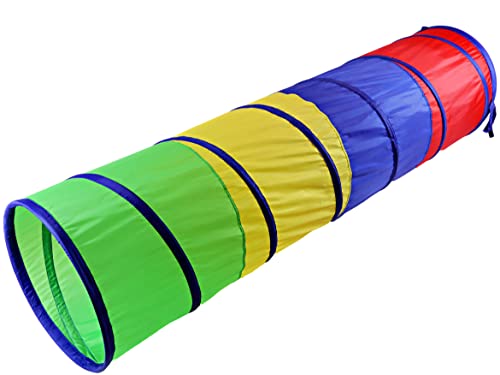 NARMAY Play Tunnel Easy Key Pop Up Tunnel for Kids Indoor/Outdoor Crawl - 19 Dia. x 72 inch