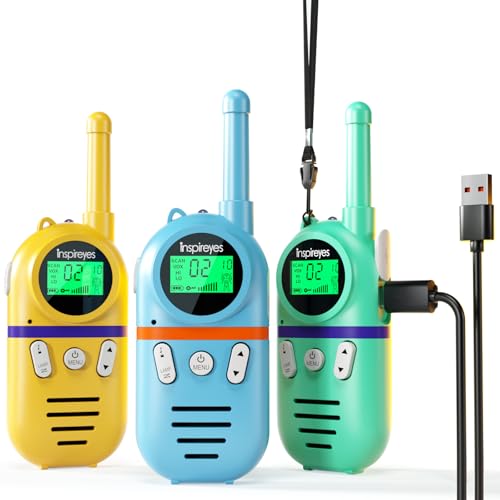 Inspireyes Walkie Talkies (3-Pack, Rechargeable)
