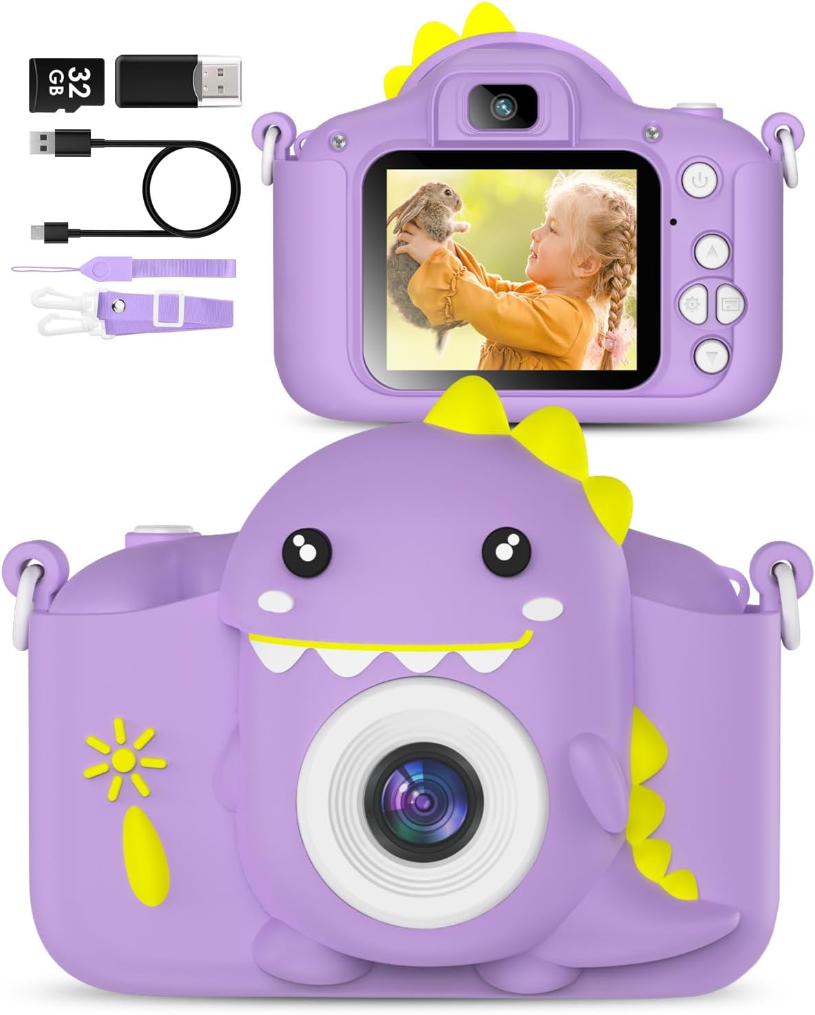 Hangrui Dinosaur Kids Camera (Purple)