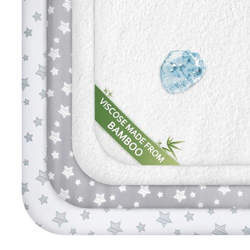 Moonsea Pack and Play Sheets & Waterproof Pads (4 Pack)