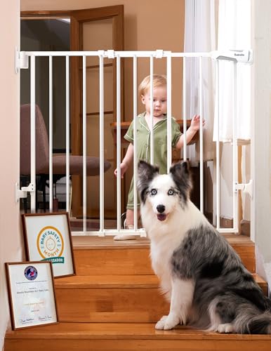 Babelio Hardware-Mount Baby Gate (White)