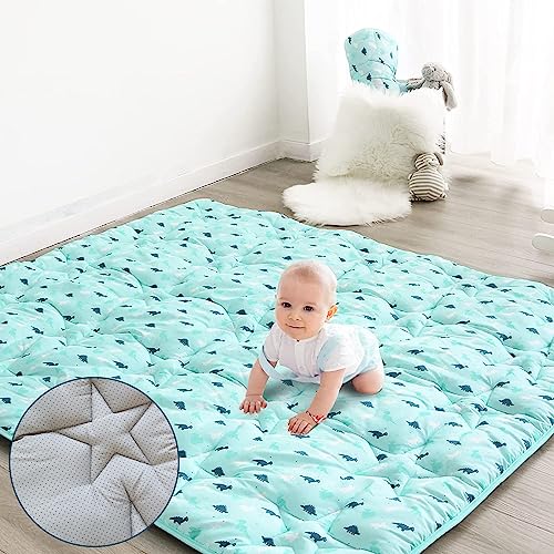 Baby Play Mat for 71'' x 59'' Playpen, Large & Thick Baby Mat for Floor, Playmat for Babies and Toddlers, Non Slip Cushioned Baby Crawling Mat for Playpen, Easy Clean Foam Play Mat, Dinosaur